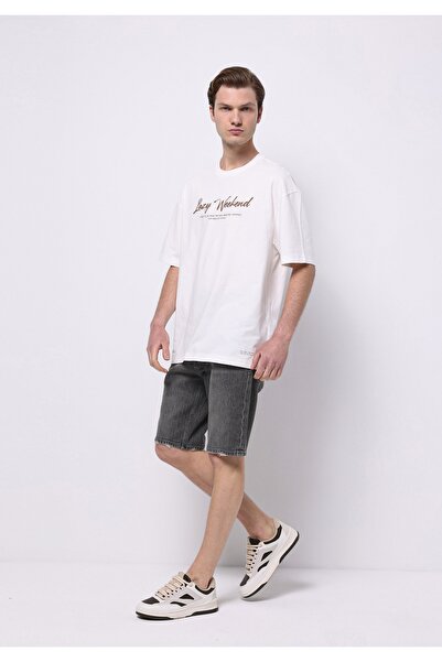 Colin's Regular Fit Orta Bel Düz Erkek Siyah Jean Şort