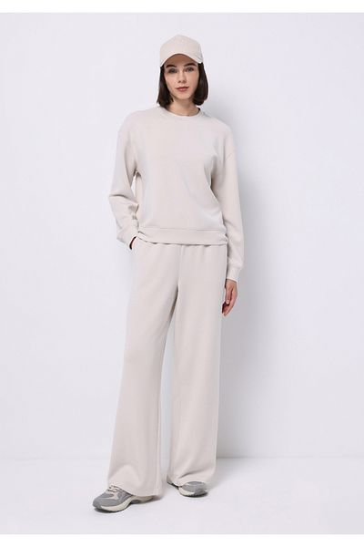 Colin's Regular Fit Mid Waist Plain Women's Ecru Sweatpants