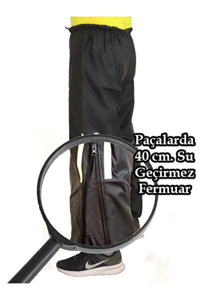 go out Motorcu Su Geçirmez Tek Alt Pantolon %100 Su Geçirmez Paçası Fermuarlı Dikişsiz Sıcak Yapıştırma