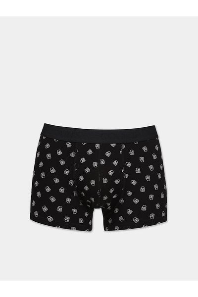 Colin's Modern Fit Printed Men's Black Boxers