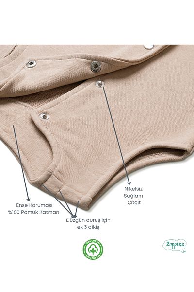 Zuppers Snap Cotton Baby Kids Vest - Latte