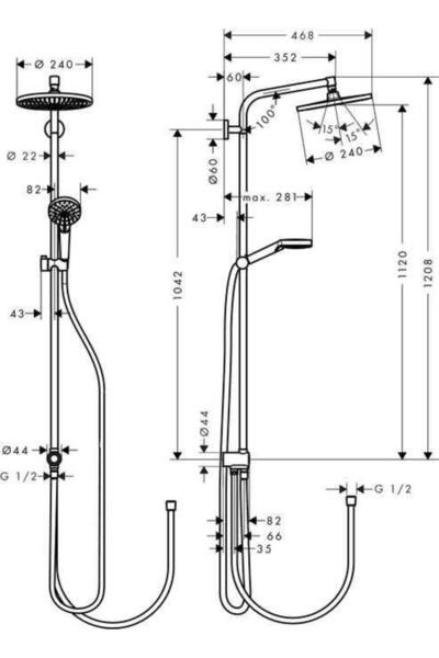 Hansgrohe Crometta S240 Reno Duş Kolonu