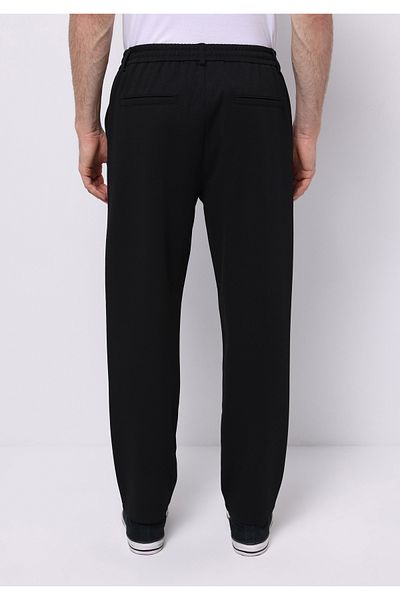 Colin's Regular Fit Mid Waist Straight Leg Men's Black Trousers