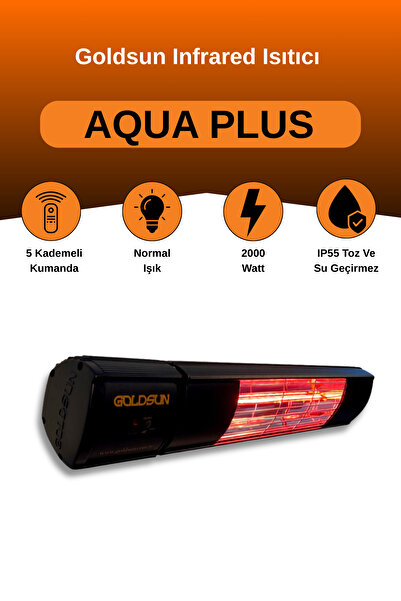 GOLDSUN Aqua Plus 2000 Watt GSA20P Kumandalı Suya Dayanıklı Elektrikli İnfrar...