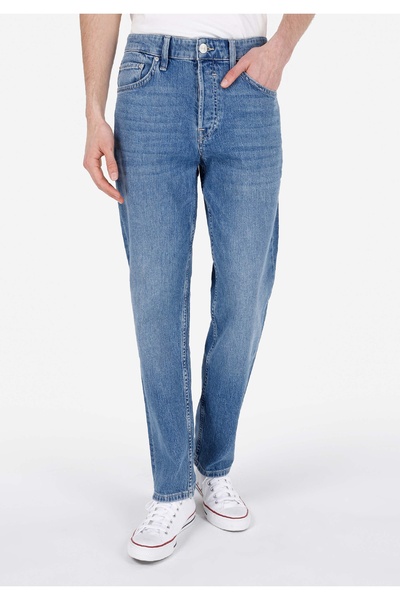 Colin's Loose Straight Fit Erkek Mid İndigo Denim Jean Cepli Pantolon