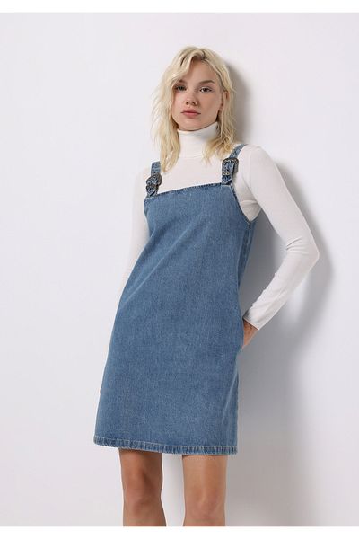 Colin's Regular Fit Straight Women's Blue Sleeveless Dress