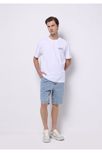 Colin's Regular Fit Mid Waist Plain Men's Indigo Ecologic Jean Shorts