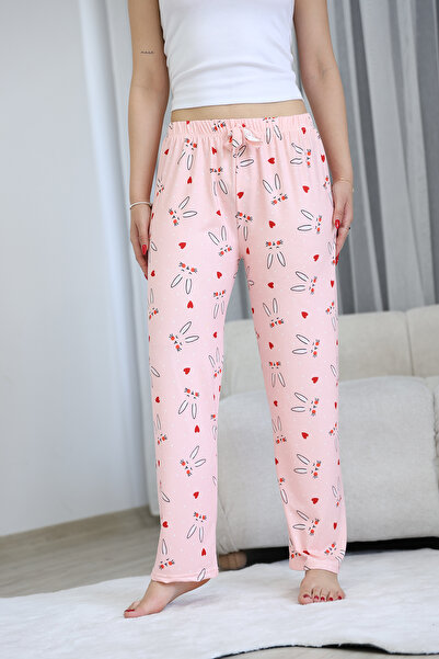 Arvin Pijama Kadın Baskılı Yumuşak Dokulu Milans Pijama Altı