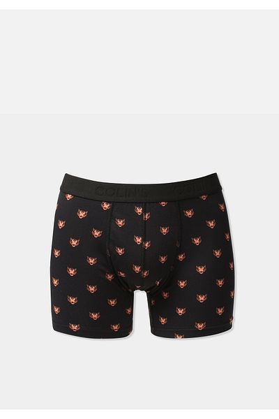 Colin's Modern Fit Printed Men's Black Boxers