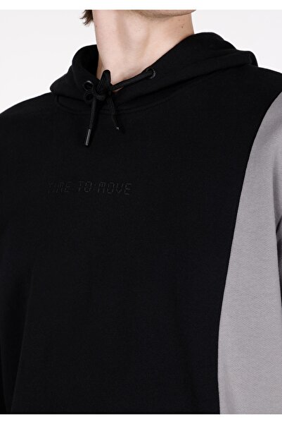 Colin's Мъжки черен суитшърт с нормална кройка