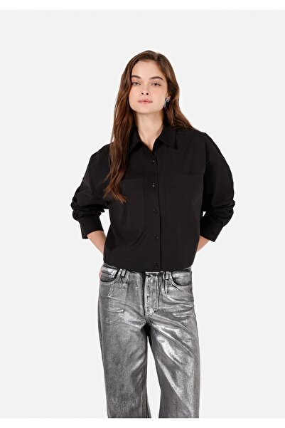 Colin's Чорна жіноча сорочка з короткими рукавами