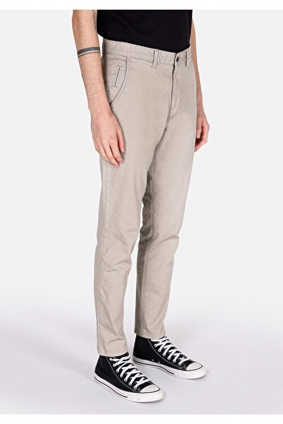 Colin's Slim Fit Orta Bel Düz Paça Erkek Bej Düğmeli Pantolon