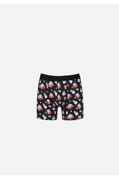 Colin's Modern Fit Printed Men's Black Boxers