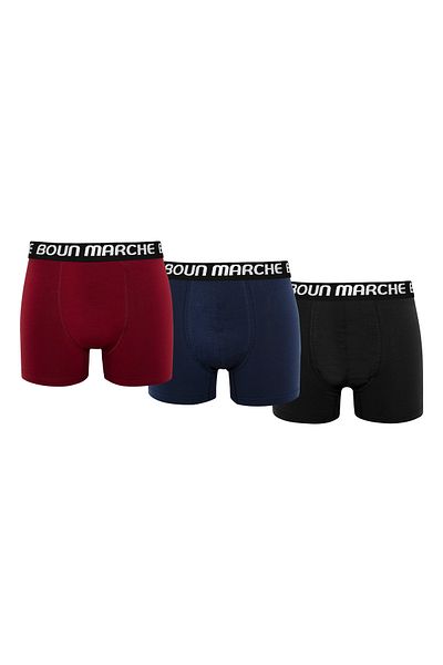 BOUN MARCHE Men's Boxer Lycra Premium 3-Piece Box Paris