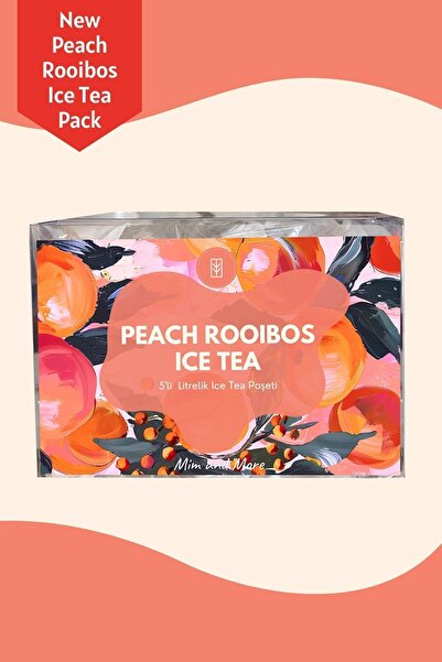 Mim and More Peach Rooibos Ice Tea Pack - Soğuk Çay Paketi, 5x20 gr