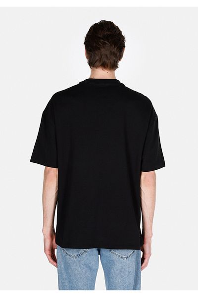 Colin's Oversize Fit Round Neck Plain Men's Black Short Sleeve T-Shirt