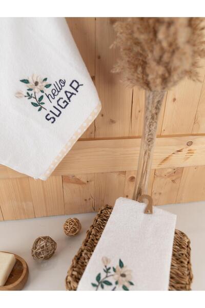 Baveno طقم مناشف قطن 100% مزدوج مقاس 40x66 سم ملون ومطرز