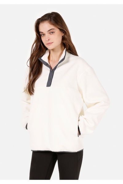 Colin's Regular Fit Fermuarlı Kadın Ekru Sweatshirt
