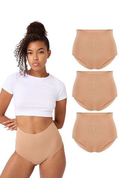 FOREVER MORE 3-Piece Laser Cut High Waist Bato Slip Panties Ghost Panties