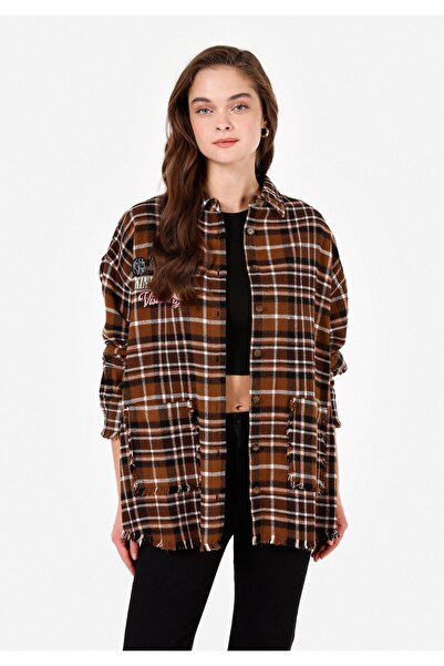 Colin's Bej Kadın Gömlek U.kol