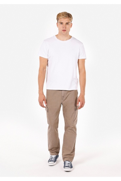 Colin's Comfort Fit Orta Bel Düz Paça Erkek Dokuma Bej Pantolon