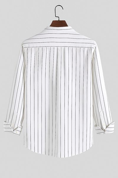 WAMOSSALAPLI Πουκάμισο Oxford Slim Fit ριγέ