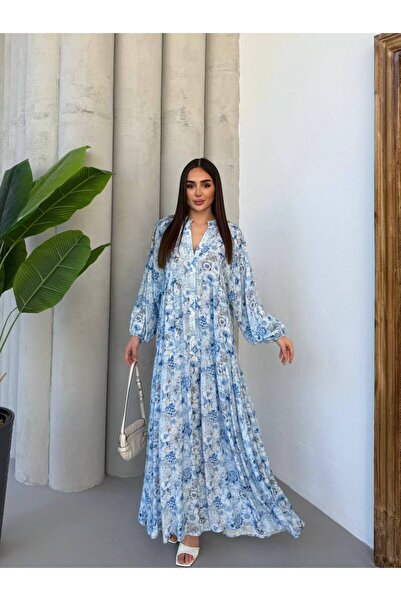 PREMİER VİE فستان TESETTÜR للموسم الجديد بطباعة رقمية بألوان الصيف من الفسكوز