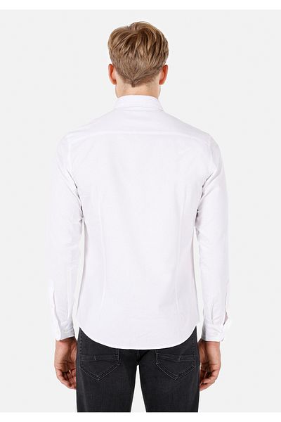 Colin's Slim Fit Shirt Neck Men's White Long Sleeve Shirt