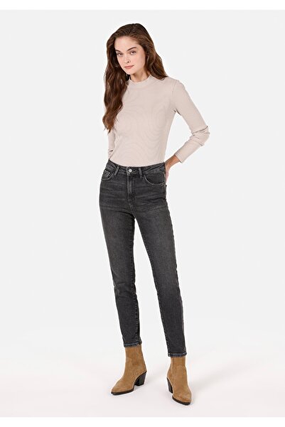 Colin's Pantaloni slim din denim indigo pentru femei, cu talie mijlocie