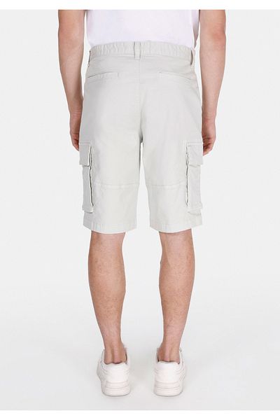 Colin's Regular Fit Mid Waist Plain Men's Stone Shorts