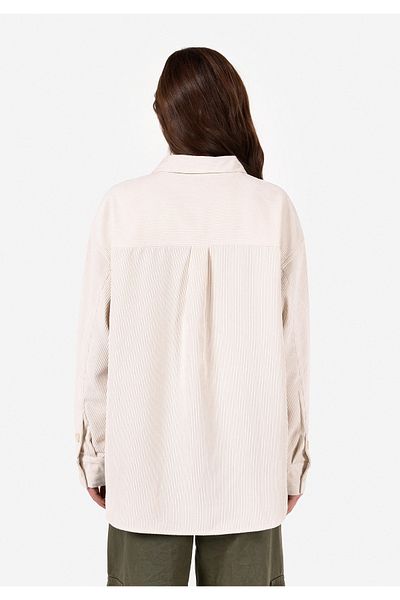 Colin's Relaxed Fit Shirt Neck Women's Ecru Long Sleeve Shirt