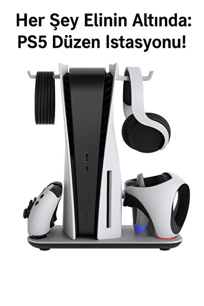 electroawm Ps5/ps5 Slim Uyumlu Multifonksiyonel Şarj Stand Soğutucu Fan