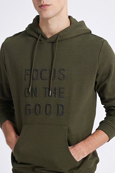 D'S Damat Ds Damat Slim Fit Haki Sweatshirt