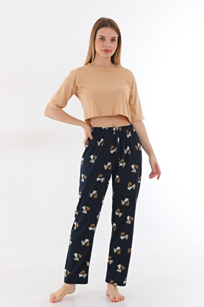 Arvin Pijama Baskılı Yumuşak dokulu Pijama Altı