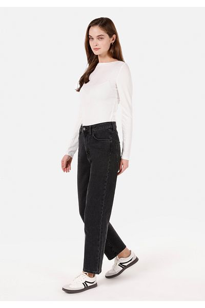 Colin's Straight Fit Women's Black Jean Trousers