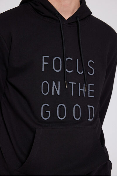 D'S Damat Ds Damat Slim Fit Black Sweatshirt