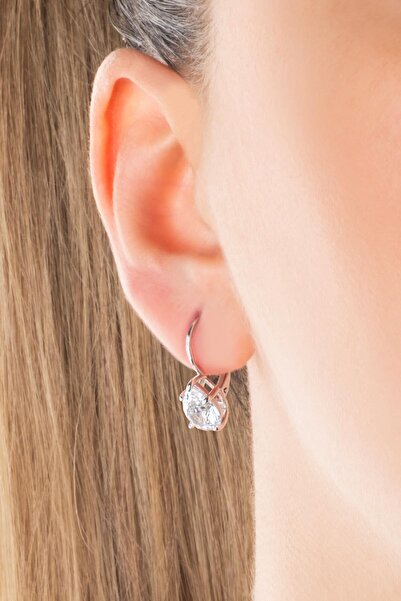 So CHIC... Mira 18 Ayar Beyaz Altın Kaplama Gümüş Damla Küpe