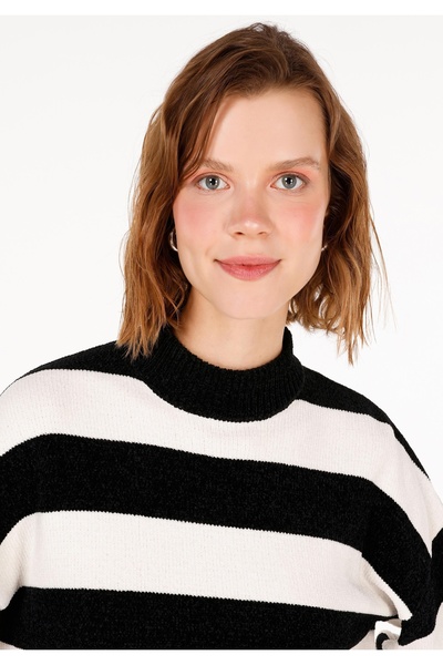 Colin's Regular Fit Yuvarlak Yaka Kadın Siyah Kazak