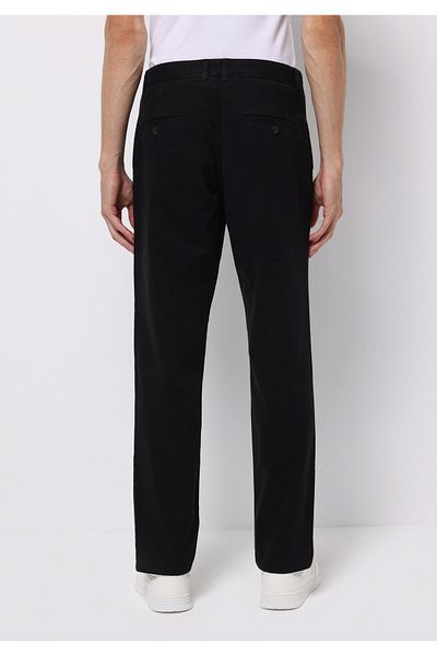 Colin's Regular Fit Mid Waist Straight Leg Men's Black Trousers