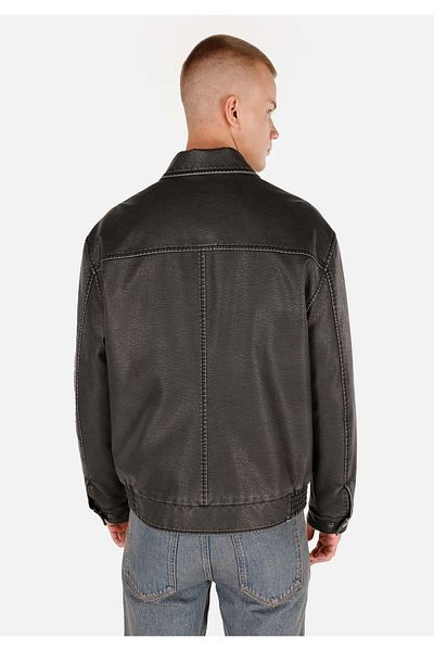 Colin's Regular Fit Men's Black Coat Pu