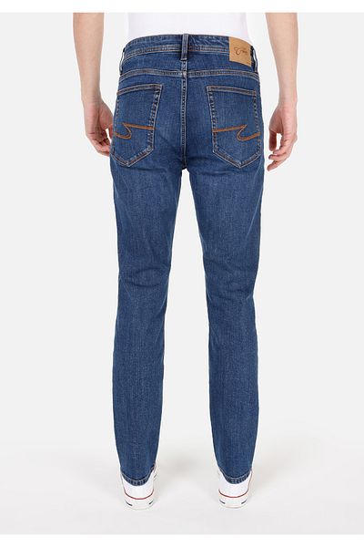 Colin's Regular Fit Mid Waist Slimming Leg Men's Dark Indigo Zippered Denim Jean Pants
