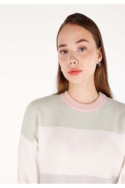 Colin's Regular Fit Yuvarlak Yaka Kadın Çok Renkli Kazak