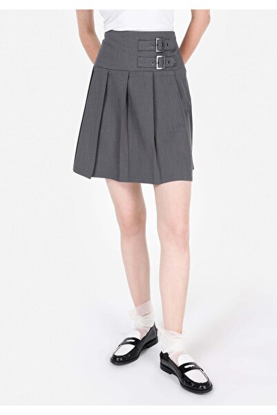 Colin's Fusta gri cu cataramă dublă pentru femei