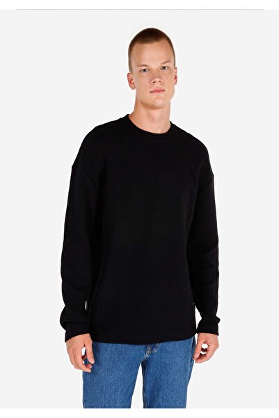 Colin's Normal Kesim Bisiklet Yaka Siyah Erkek Uzun Kol Tişört Cl1071043