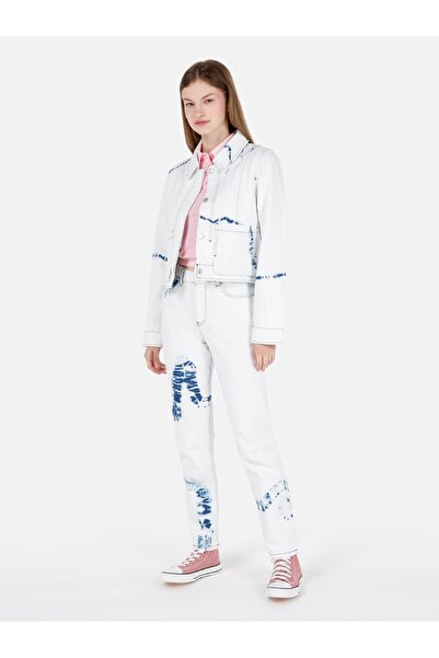 Colin's Regular Fit Düğmeli Astarsız Kadın Mavi Ceket