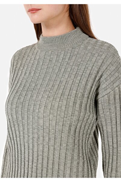 Colin's Regular Fit Yuvarlak Yaka Kadın Yeşil Kazak