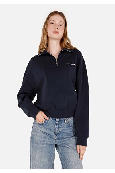 Colin's Regular Fit Fermuarlı Kadın Lacivert Sweatshirt