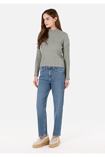 Colin's Regular Fit Yuvarlak Yaka Kadın Yeşil Kazak