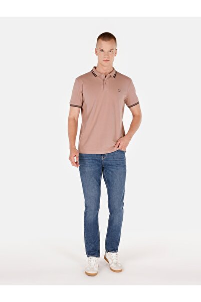 Colin's Regular Fit Polo Yaka Düz Erkek Pembe Cepsiz Kısa Kol Tişört