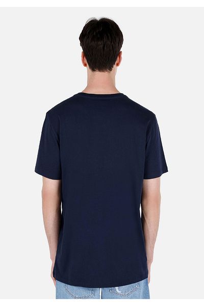 Colin's Regular Fit Round Neck Plain Pocketless Men's Navy Blue Short Sleeve T-Shirt